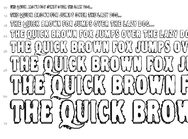 VTC Night of the dead corrupt font waterfall